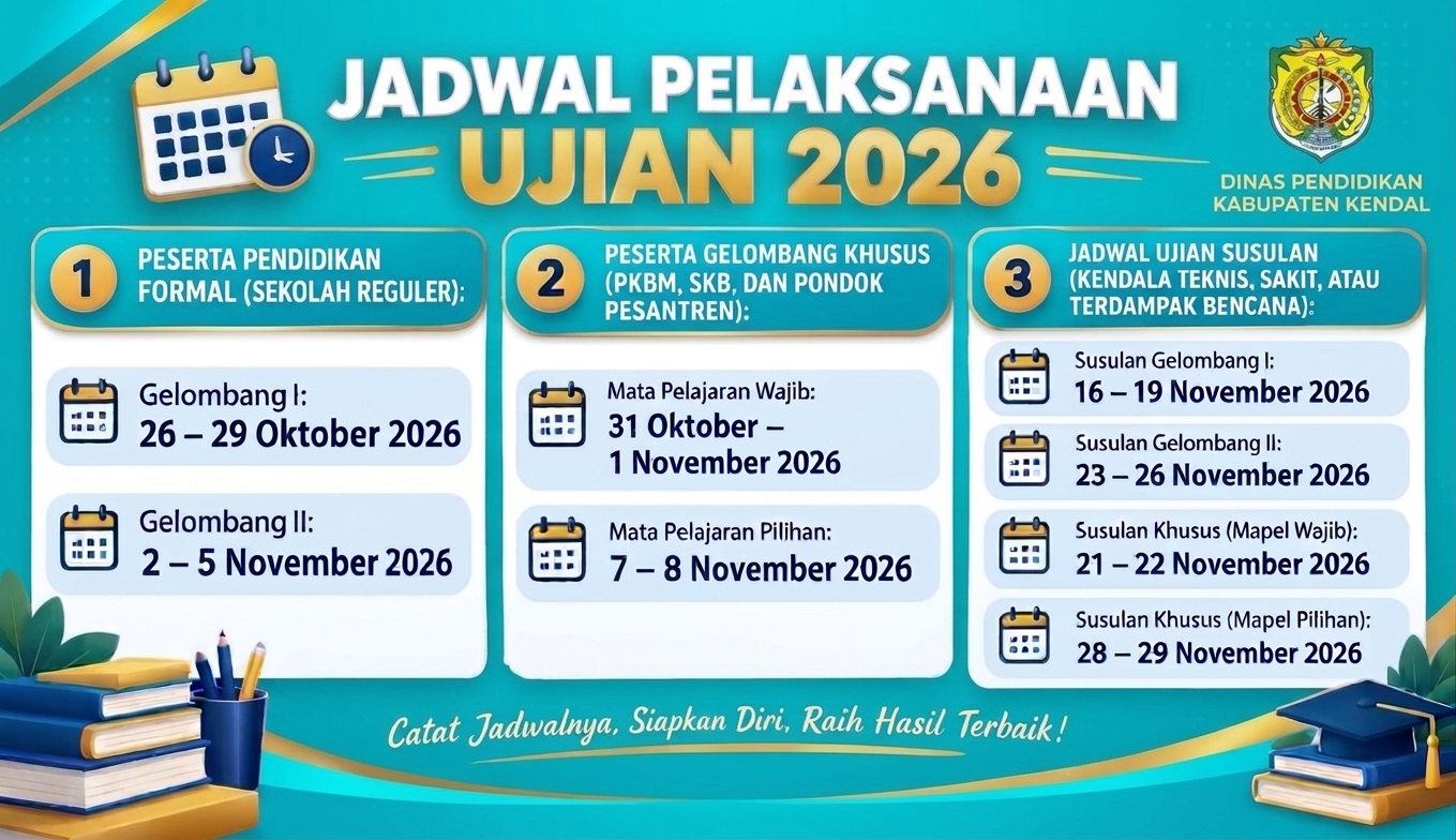 JADWAL PELAKSANAAN UJIAN 2026